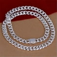 thumbnail image 5 of QQTDFG 925 Sterling Silver 10mm 20/22/24 inch Sideways Chain Necklace Men Jewelry-50cm, 5 of 6