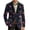 Black, variant on Mardi Gras Blazer for Men Lightweight Corduroy Carnival Themed Pattern Two Button Parada Party Slim Fit Jacket with Pockets