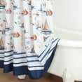 thumbnail image 5 of Lighthouse Fabric Shower Curtain, Blue Gray and White Coastal Nautical Shower Curtains for Bathroom Decor, Waterproof Polyester Bathroom Curtains, 84" W x 84" H, 5 of 6