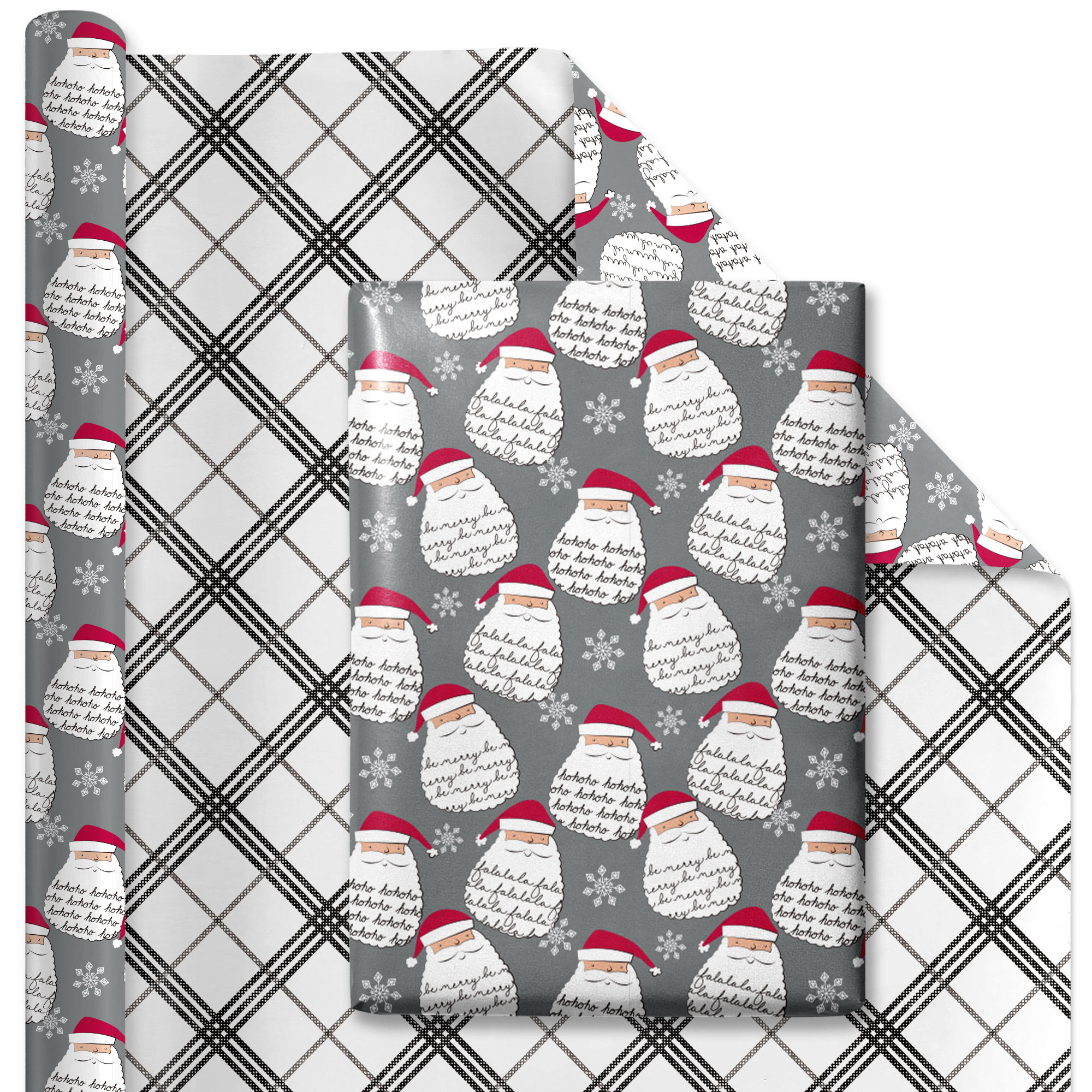 LaRibbons 30" x 10' Christmas Reversible Wrapping Paper Kit photo 3