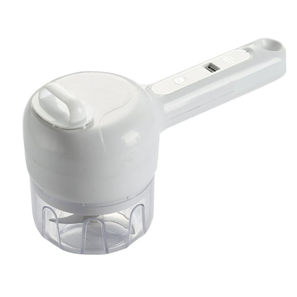 Pisexur Batería de cocina Juego de cortador de verduras portátil 3 en 1, minicortador de verduras inalámbrico, machacador de ajo, procesador de alimentos inalámbrico para la cocina del hogar
