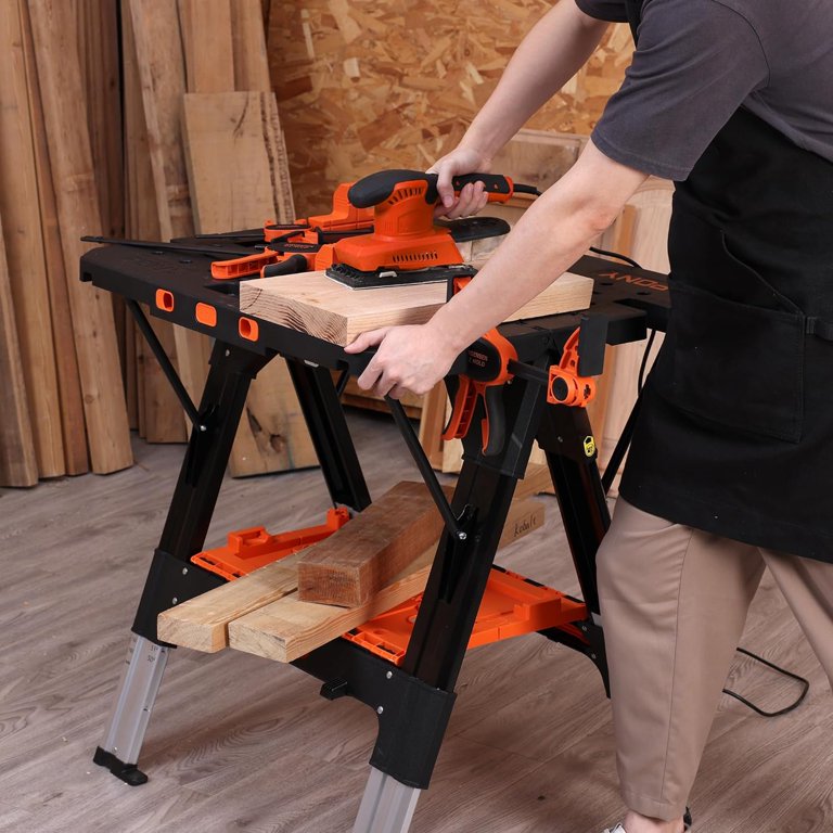 Pony Portable Folding Work Table, 2-in-1 as Sawhorse & Workbench