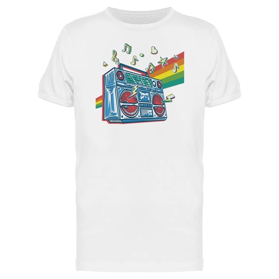 Retro Boombox T-Shirt Men -Image by Shutterstock, Male 3X-Large