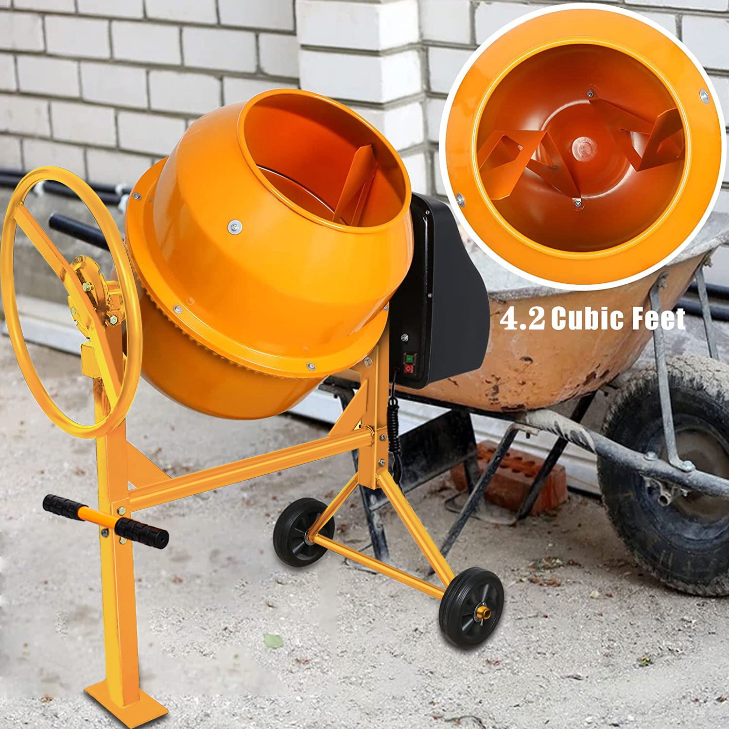 Inolait Portable 4.2 cu Ft Electric Cement Mixer