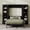 Black, variant on Euroco Wood Queen Size Murphy Bed with Storage Shelves, Cabinets and Drawers, Wall Bed with LED Light and Desktop, Black