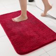 thumbnail image 1 of x 24 inches Red Non-slip Furry Bathroom Mats Absorbent Area Rug Doormat Kitchen Entryway Carpet Mat for Bathroom Bedroom Kitchen 24 inches x 36 inches 36 inches, 1 of 5