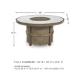 thumbnail image 4 of Bowery Hill Contemporary Beige Wicker / Rattan Fire Pit Table, 4 of 9