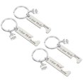 thumbnail image 1 of House Shaped Keychain Decoration Stainless Steel Simple Style Our First Home Keychain For Newlyweds 4Pcs, 1 of 4