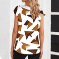 thumbnail image 3 of Blusas para las Mujeres Casual Impreso Cuello en V Manga Corta Suéter Top, Tops Cortos para las Mujeres No Incluidos, 3 of 6