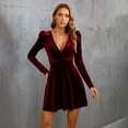 thumbnail image 2 of Vestidos de mujer, vestidos de noche elegantes, vestidos de cóctel de manga larga., 2 of 7