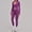 Deep Purple, variant on PISONIC Workout Sets for Women 3 Piece Long Sleeve Zip Up Jacket, V-neck Cami Tank Top, High Waisted Leggings Gym Athletic Sets