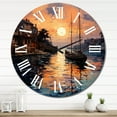 thumbnail image 3 of Designart "Coastalport Port Of Calm II" Nautical & Beach Oversized Wall Clock, 3 of 5