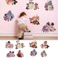 Linjieee Food Blogger Light Peony Rose Flower Wall Sticker For Living