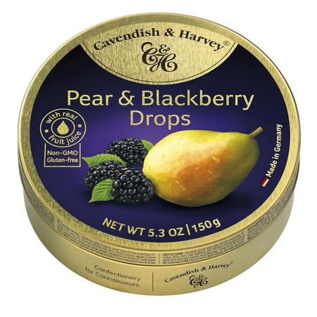 Pear Blackberry Hard Cy Drops 5.3 Ounce Tins - 3 Pack