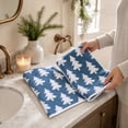 thumbnail image 4 of Rysoverian 2 Pcs Christmas Tree Hand Towels Soft Absorbent Fingertip Towels Holiday Kitchen Bathroom Decor, 4 of 7