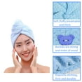 thumbnail image 4 of 10 Inch X 25.6 Inch Absorbent Quick Dry Towel Wrap for Women,Drying Hair Cap for Long & Thick Curly, Straight Hair, Blue, 4 of 6