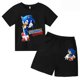 thumbnail image 3 of Conjunto de 2 piezas de camiseta y pantalones cortos de Sonic de dibujos animados para niño y niña, camiseta deportiva informal de manga corta de verano para niño y niña, ropa para bebé, 3 of 5