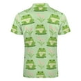 thumbnail image 5 of Frog Seamless Pattern Men Zipper T-shirt Summer Casual Short Sleeve T-shirt Top, 5 of 7