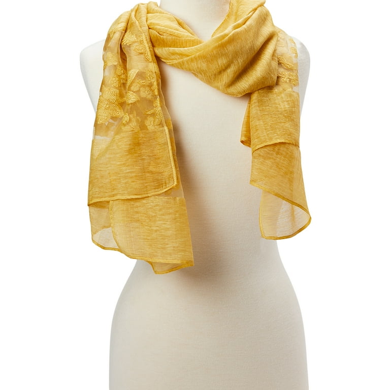 Solid Color Scarves Silk Long Scarf Lightweight Accent Scarfs for Women