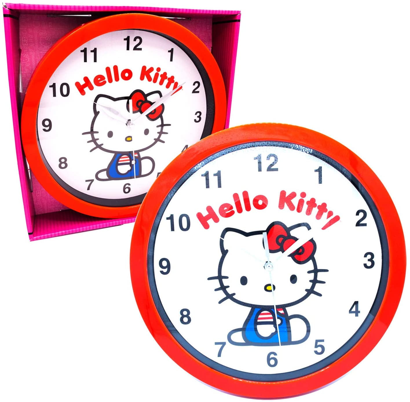 Hello Kitty Analog Display Wall Clock 9.5In
