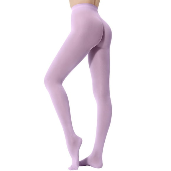 Jalioing Women's Solid Color Pantyhose 40D High Waist Soft Stocking Tights Opaque Pantyhose for Women