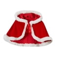 thumbnail image 3 of yuksok Cape à Capuche de Noël Cape Courte Châle Accessoire Poncho pour Club Carnaval Pub Hiver Rouge, 3 of 7