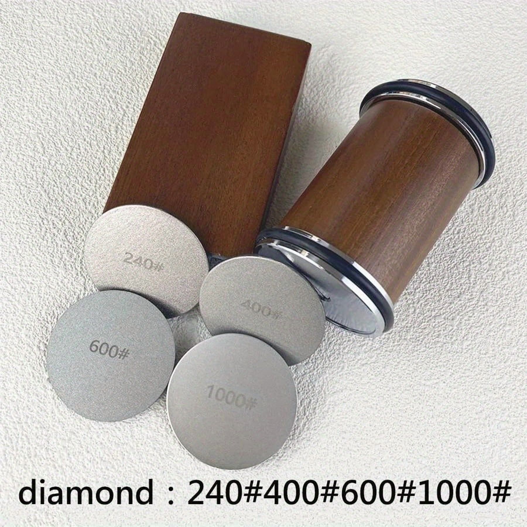 New Wooden[2 Angle]Rolling Knife Sharpener 15/20° Roller Sharpeners Professional Grinding System Diamond Sharpening Stone