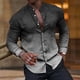 thumbnail image 2 of Camisa gris nueva 2024 Camisa hawaiana informal Camisa de manga larga con cuello Camisa de tendencia de moda Camisa de calle para fiesta en el club, 2 of 4