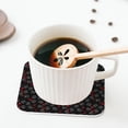 thumbnail image 5 of Honeii Love Valentine's skull Print Leather Coaster Set of 4, Ideal for Safeguarding Your Furniture from Drinks Spills and Effortless cleanup-Square, 5 of 6