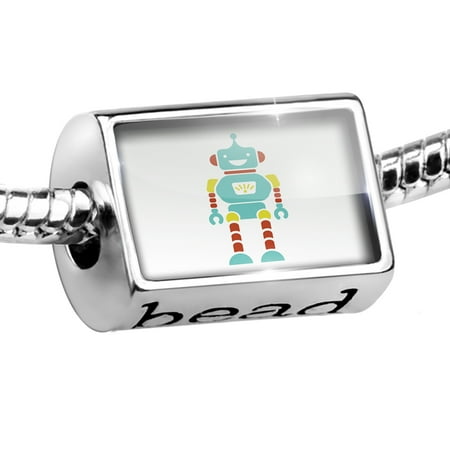 Bead Kids Design Robot Charm Fits All European Bracelets