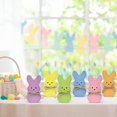 thumbnail image 2 of Easter Bunny Decorations for Home Table, Wooden Peeps Centerpiece Signs Decor with Hemp Rope for Indoor Office Tiered Tray, Easter Basket Stuffers Wood Gifts for Mantel Shelf Bathroom, 2 of 4