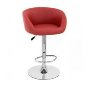 Sasha Contemporary Adjustable Barstool - Red