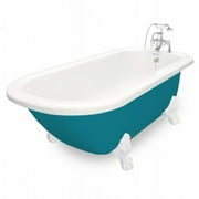 American Bath Factory T061B-WH-P Maverick 67 in. Splash Of Color Acrastone Bath Tub- Large