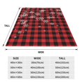 thumbnail image 3 of Fotbe Red Buffalo Plaid Manta de Franela Acolchonada con Estampado, Súper Suave y Esponjosa, Extra Grande para Sofá, Cama, Uso Todo el Año-60"x50", 3 of 7