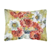 Carolines Treasures GFGO0028PW1216 Flowers by Fiona Goldbacher Canvas Fabric Decorative Pillow, 12H x16W, multicolor