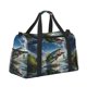 thumbnail image 2 of Balery Largemouth Bass Jumping Out of The Water Bolsa de Gimnasio para Mujeres, Bolsa de Viaje con Bolsillo Húmedo, Bolsa de Fin de Semana para Mujeres, Bolsa de Viaje Resistente al Agua, 2 of 7