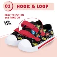 thumbnail image 3 of FUNCOO PLUS Toddler Kids Light Up Sneakers Boys Canvas Shoes, Racing Car, Size 1, 3 of 7
