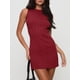thumbnail image 3 of Vestido Wenrine, minivestido de verano sin espalda para mujer, acanalado rojo, 3 of 5