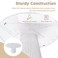 thumbnail image 5 of Miniyam 47.2'' Round Dining Table for 4, White Finish MDF Pedestal Kitchen Table, Modern Farmhouse Style, 5 of 7