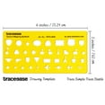 thumbnail image 2 of Traceease General Mapping Symbols Template, Drawing Shapes & Symbols Plastic Ruler, Printed Stencil Scale for Schools/ Colleges/ Institutions, 15.2 cmx 17.6 cm, 2 of 6