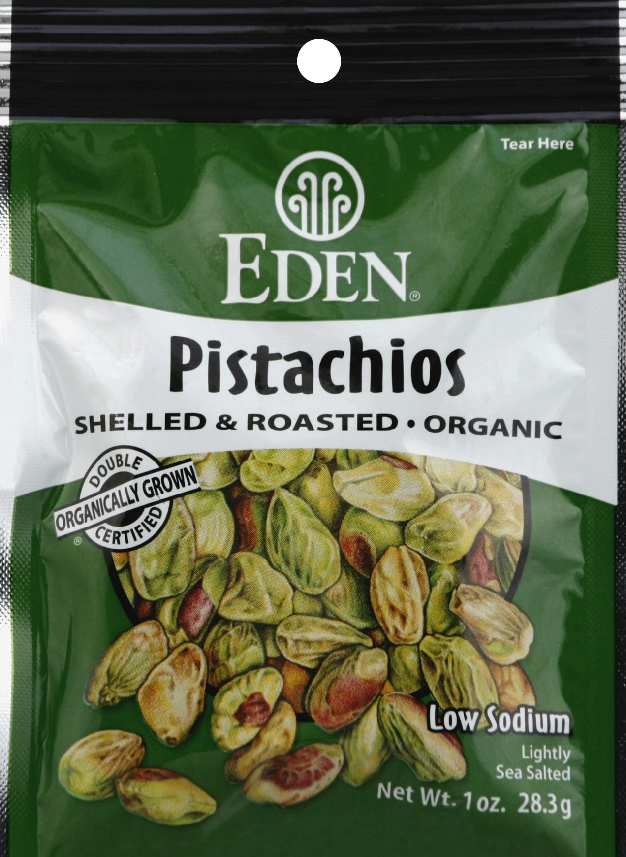 Eden Foods Pocket Snack Pistachios Roasted 1 oz (Pack Of 12)