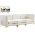 thumbnail image 1 of Meridian Furniture Alina Sofa Modulaire en Velours Crème, 1 of 17