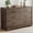 Walnut, variant on CHITOOMA 5 Drawer Dresser Wooden, Fluted Tall Dresser for Bedroom, Chest of Drawers for Living Room Hallway, Natural