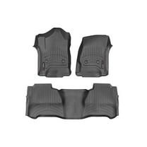 WeatherTech Custom Fit FloorLiners compatible with Sierra 2500HD/3500HD, Silverado 2500HD/3500HD, Silverado 1500, Sierra 1500 - 1st & 2nd Row, Black