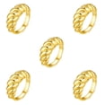 thumbnail image 1 of Anillo de oro trenzado grueso Sonducket estilo tejido Croissant 7mm, 1 of 6