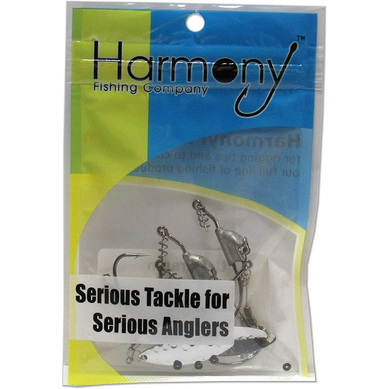 Harmony Fishing - Razor Series Underspin Swimbait Hooks 4 Pack w/ 5 Bait  Pegs 1/4 oz 3/0 Hook