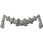 Ekena Millwork 9 1/2"W x 3 1/8"H x 5/8"P Bell Flowers with Swag Onlay