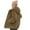 Coffee, variant on Winter Coats for Women Solid Color Fleece Zip Up Jacket Plus Size Fall Fashion Long Sleeve Hooded Outerwear Khaki L