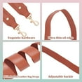 thumbnail image 3 of PU Leather Purse Strap 36.2 Inch Leather Wide Shoulder Bag Strap Replacement Handbags Strap with Swivel Buckles Tote Bag Strap for DIY Handmade Bag Making Brown, 3 of 9