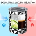 thumbnail image 2 of 12oz Coffee Tumblers Black White Checkerboard Checkered Pattern Stainless Steel Vacuum Insulated Travel Tumbler Coffee Cups Mug with Lid and Straw with Cleaning Brush for Cold & Hot Drinks, 2 of 5